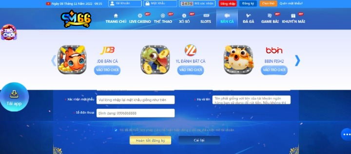 Cách tham gia bắn cá tại nhà cái SM66