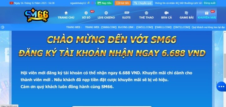 Khuyến mãi SM66 khi giới thiệu bạn bè lên tới 588k