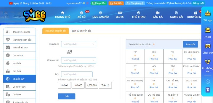 Hướng dẫn rút tiền SM66 đơn giản và nhanh chóng