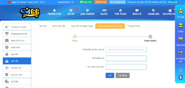 Một số lý do khiến bạn không thực hiện rút tiền SM66 được